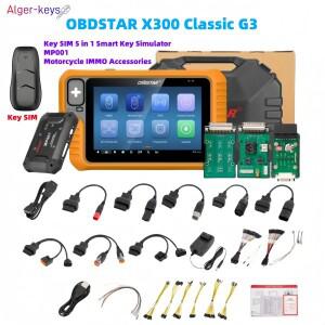 알제르 OBDSTAR X300 마스터 G3 키 프로그래머 내장 CAN FD DoIP 지원 자동차 HD 전기차 바이크 오토바이