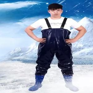 겨울용 플리스 안감 방수 웨이더 가죽 가랑이 보온 낚시 바지 두꺼운 전신 반신 장화복
