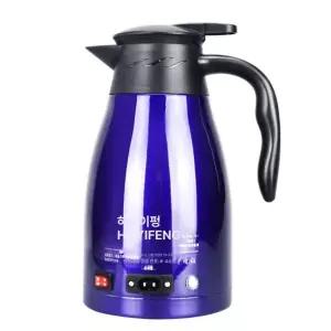 커피포트 24v 차량용 대용량 주전자 화물차 커피 포트 블루 소형 대형 1300ml