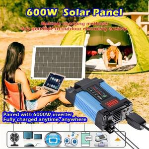 6000W 태양광 인버터 키트 패널 12V 배터리 충전 컨트롤러 완전한 시스템 가정용