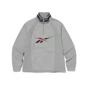 리복 MUST IT_REEBOK 뉴벡터 하이브리드 하프 집업 - 그레이