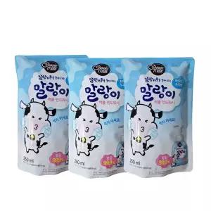 샤워메이트 말랑이 핸드워시 우유 리필 250ml x 3개 어린이 손세정제