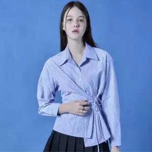 [KOLEAT]랩 카라 슬림핏 끈 스트라이프 긴팔셔츠 [2colors] 하객룩 데이트룩 ver. 620s
