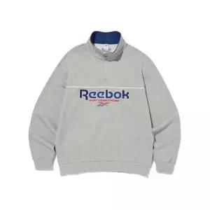 리복 MUST IT_REEBOK 벡터 하프 집업 - 그레이