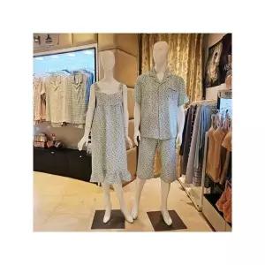 [비너스] VPAS207MVGNS207 주름지 꽃나염 커플 파자마 여원피스_P424509472