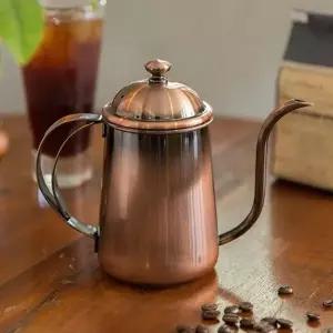 MZ황동 스텐 핸드드립 뚜껑 주전자 600ml 커피