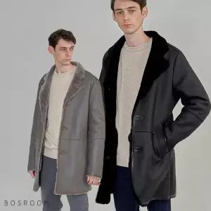 보스룸 BOSROOM 남자 레노코트 무스탕 정장 양가죽 하프코트1286483