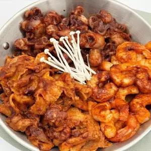 [자연맛남]배터지는 왕푸짐 쭈삼새 (삼겹살400g/쭈꾸미400g/새우200g/소스)