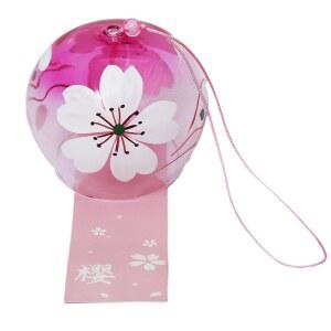 일본산 후린 풍차 소리 수제 유리 생일 선물 홈 데코 벚꽃 (작은 꽃)