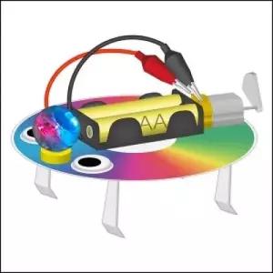 ( )LED CD 진동 로봇 만들기 키트 1인용 과학 실험 조립형 교구