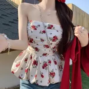 블라우스 플라워 여름 캐주얼 여성 오프숄더 패션