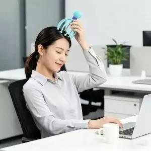 ST 두피 케어 마사지기 휴대용 헤어 머리 안마빗 두피관리기