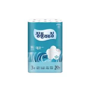 이삿 집들이 부자되는 미래 잘풀리는집 화장실 휴지 3겹 30롤 30m 깨끗한 도톰