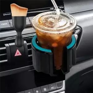 차량용 컵홀더 핸드폰 음료 거치대 컵받침대 송풍구형 다용도 먼지 브러쉬 세트