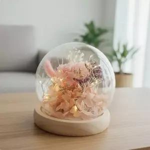 ( )카네이션 원형 무드등 핑크 플라워 테이블 조명 선물 인테리어