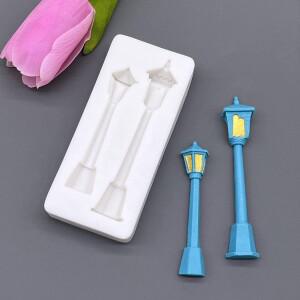 가로등 기둥 실리콘 Sugarcraft  수지 도구 컵케익 베이킹 퐁당 케이크 장식