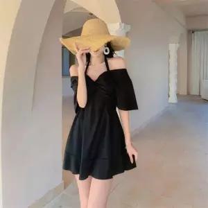 [하프클럽/]수영복 여성 원피스 반팔형 원피스수영복