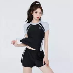 [하프클럽/]래쉬가드 팬츠형 2피스 수영복 여성
