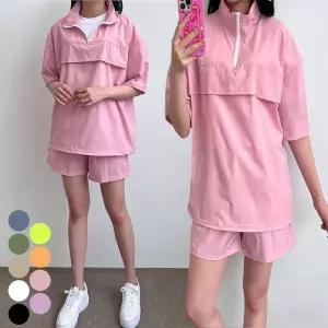 [룽스_62]여자여름아노락 아노락 반바지 트레이닝복 세트