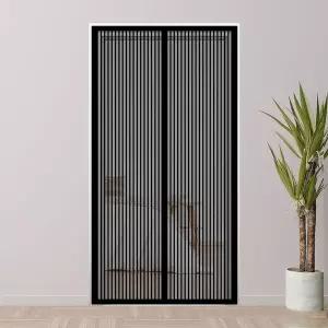 방충네트 Q8Y8G9D1 자석 문 기장 100x210cm 블랙 붙이는기