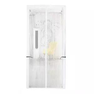 기장 I8A8C2S0 100x210cm 화이트 커튼 방충 차단 문틀