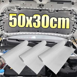자동차 배기 열 실드 알루미늄 장벽 사운드 Deadener 매트 Underhood 방화벽 DIY 마그네틱 접착 50x30cm