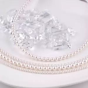 [룽스_62]베이직 화이트진주목걸이 3mm 4mm 5mm 6mm EA644N