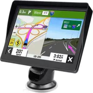카 트럭 RV용 GPS 내비게이터 7인치 HD 터치스크린 내비게이션 시스템 최신 2025 지도 무료 평생 업데이트
