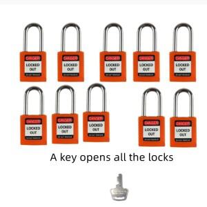 10PCS Luokelock 38mm Lockout Padlocks Open By Same Keys Steel Shackle