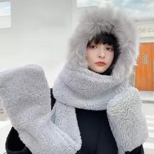 [룽스_62]머플러 후드 모자 넥워머 예쁜목도리 털장갑 코디