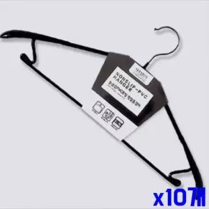 WL 흘러내리지 않는 논슬립 PVC 정장옷걸이 1P X10개 WFLR3G8