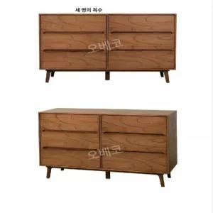 5칸서랍장 원목수납장 키큰정리함 틈새보관함 의류 소나무 체리우드 인테리어 안방 침실