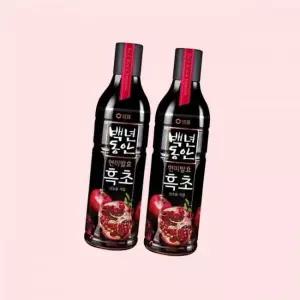 샘표 백년동안 흑초 산수유석류 900ml 2병 4573261