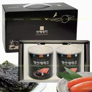 주부백단 천해명작 명란재래김 선물세트 2캔 (캔김 선물세트 국내산김)