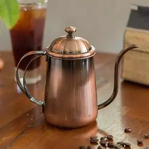 MZ황동 스텐 핸드드립 뚜껑 주전자 600ml 커피
