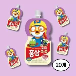 [팔도] 뽀로로 홍삼쏙쏙 포도블루베리 100ml 10개, 2박스