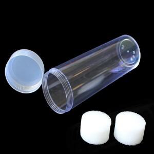 1pcs 새로운 19-32mm 투명 플라스틱 롤 동전 보관 튜브 보호 홀더 수집 총 도자기 도구