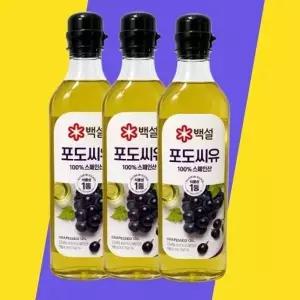 [씨제이제일제당(주)] 백설 포도씨유 900ml 3개