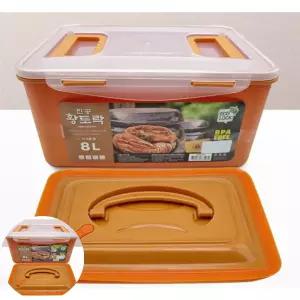 김치통 황토락 밀폐 용기 반찬통 누름판 세트 8L
