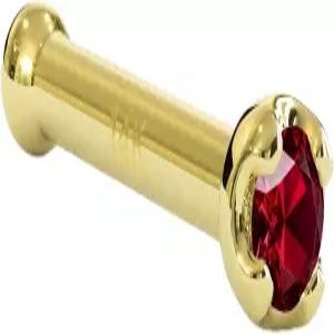 바디 캔디 14k 옐로우 골드 레드 다이아몬드 노즈 링 20 게이지 18 스터드 1.5mm 0.015 cttw 정품 포스트