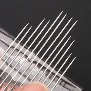 Side Hole Blind Sewing Needles Stainless Steel Elderly Hand Stitching Pin DIY Self Threading with T