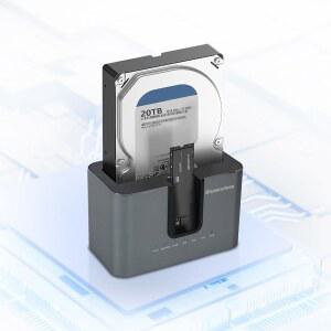듀얼 베이 NVME SATA 하드 드라이브 도킹 HDD 오프라인 SSD NVME SATA 스테이션 전송 SSD 5인치 지원 고속 6GBPS 10GBPS 클론