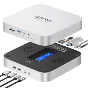 ORICO STUDIOLINK 미니 허브 SSD 인클로저 포트 알루미늄 USB 도크 리더기 SD M2 스튜디오용 오디오 IN 10GBPS 포함 NVME M1 합금 5MM 카드 TF SATA