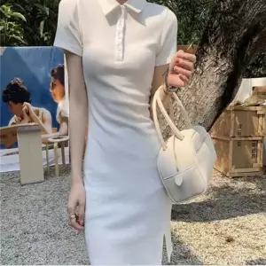 [하프클럽/]카라 미니원피스 여름 반팔 데일리 휴양지