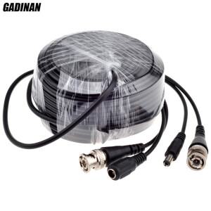 GADINAN BNC 케이블 5M10M15M20M30M40M50M AHD아날로그 시스템 DVR 키트용 CCTV 비디오 출력 DC 플매트 카