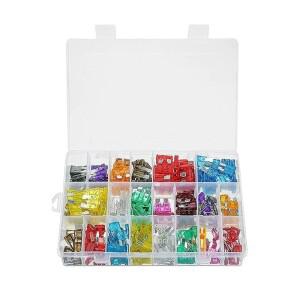300pcs 자동차 블레이드 퓨즈 구색 키트 트럭 중간 소형 혼합 바이크 오토바이 회로 상자