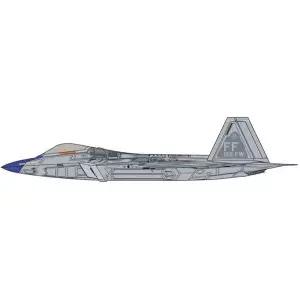 하세가와 - 1 48 F-22 랩터 블루 노즈 디테일 업 버전