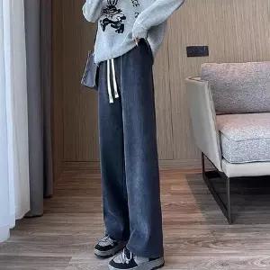 [하프클럽/]루즈핏 밴딩 팬츠 여자 겨울 방한 기모 츄리닝