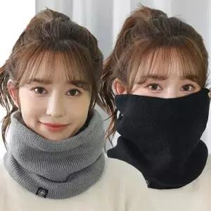 [룽스_62]퍼 라벨 여성 포인트 워머 목도리 스카프