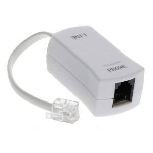 INSTALLERPARTS DSL 모뎀 필터 간섭 제거 화이트 유선 전화용 팩스 무선 소음 정적 자동 싱글 차단용 응답기